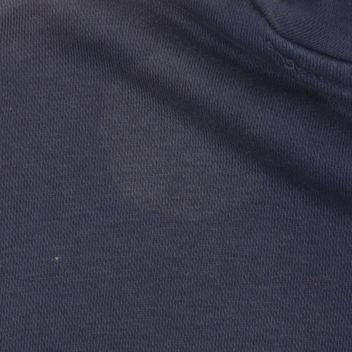 Next Men's Navy Blue Pullover Hoodie M Cotton Blend Casual