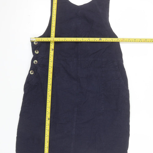 Roman Petite Women's Blue Cotton Pinafore Dress Size 10