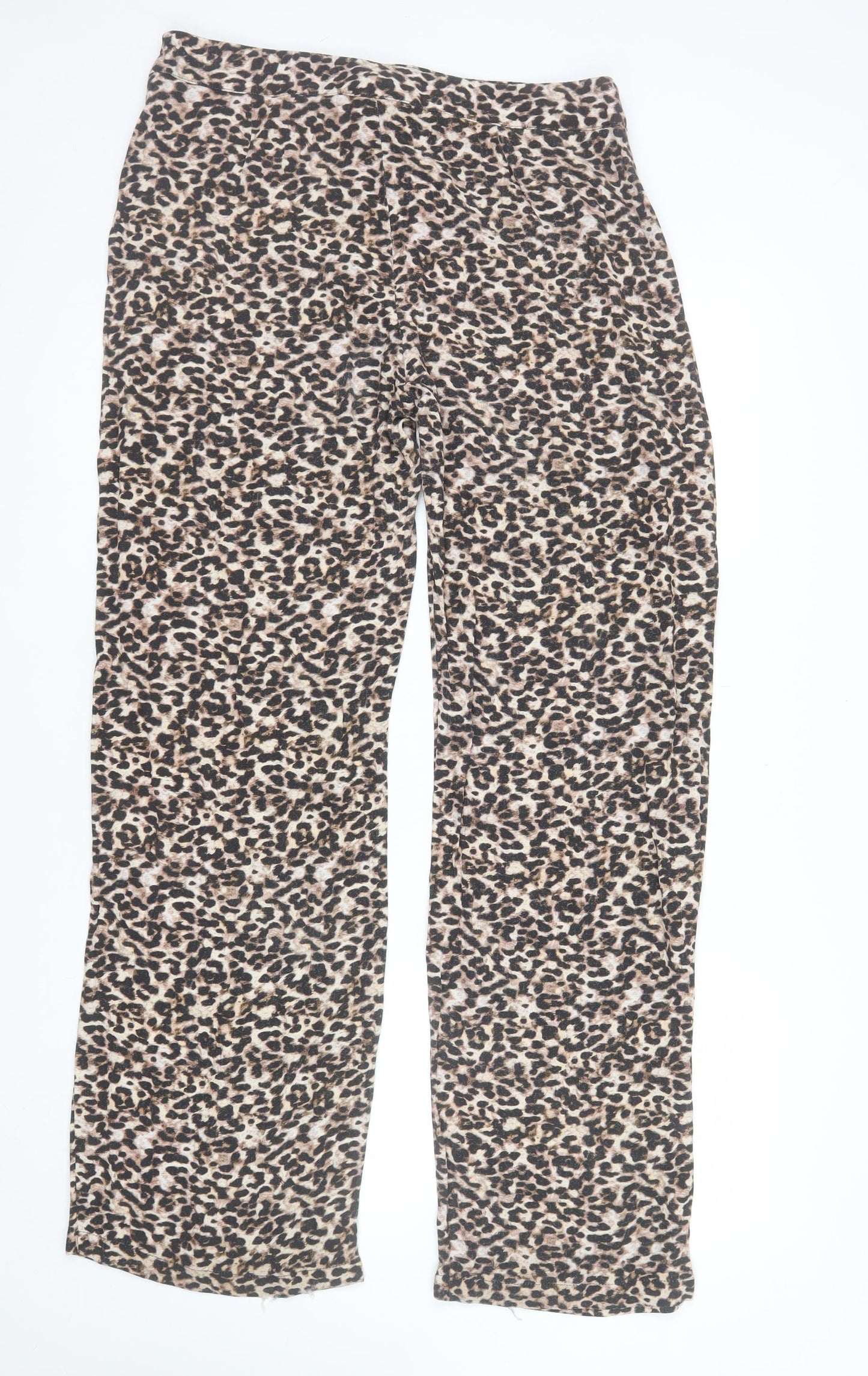 Pull & Bear Womens Brown Animal Print Slim Fit Leggings Size 12