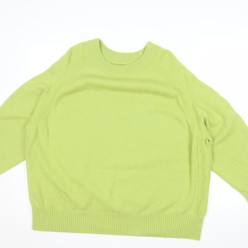 Next Women Green Lambswool Crew Neck Jumper Size XL