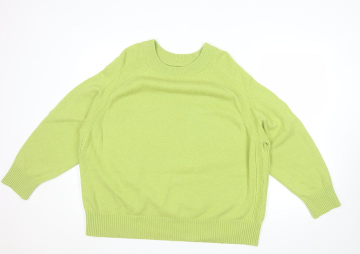 Next Women Green Lambswool Crew Neck Jumper Size XL