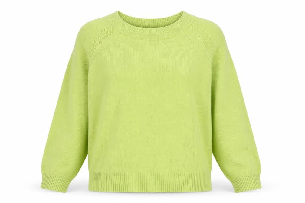 Front view of Next Women Green Lambswool Crew Neck Jumper, size XL