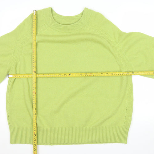 Next Women Green Lambswool Crew Neck Jumper Size XL