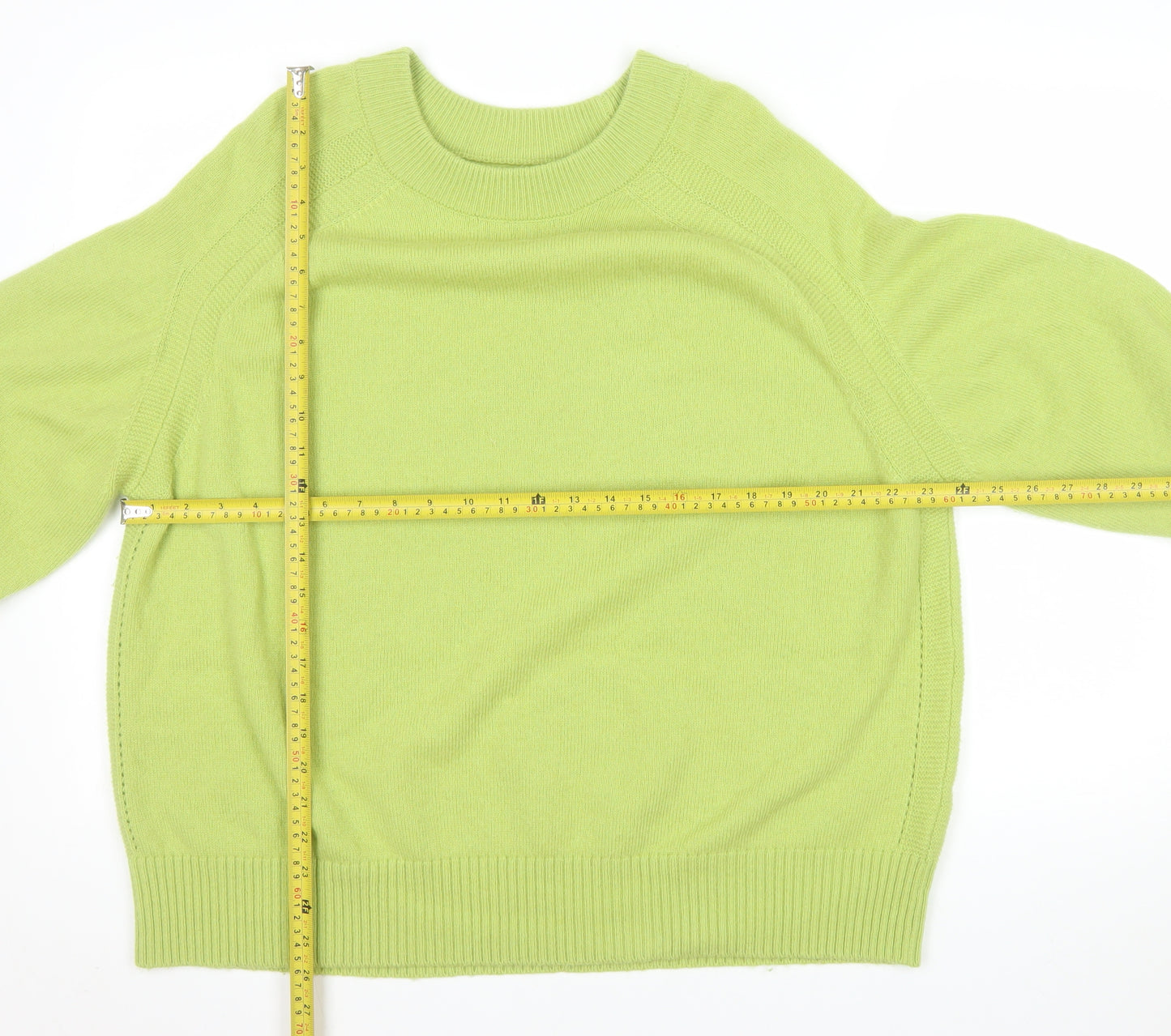 Next Women Green Lambswool Crew Neck Jumper Size XL