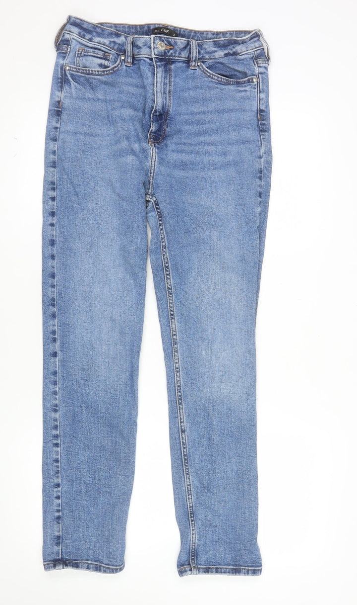 F&F Women’s Blue Mid Rise Skinny Stretch Denim Jeans Size 12