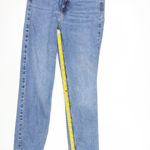 F&F Women’s Blue Mid Rise Skinny Stretch Denim Jeans Size 12