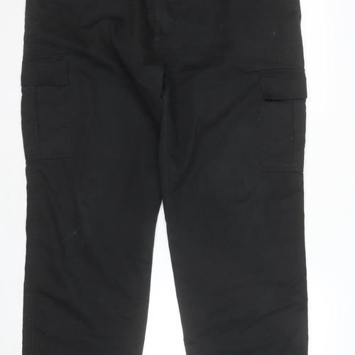 Portwest Mens Black Cargo Work Trousers 40W 31L Regular Fit