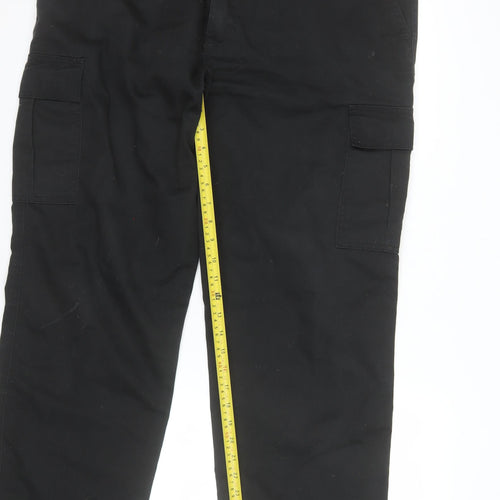 Portwest Mens Black Cargo Work Trousers 40W 31L Regular Fit