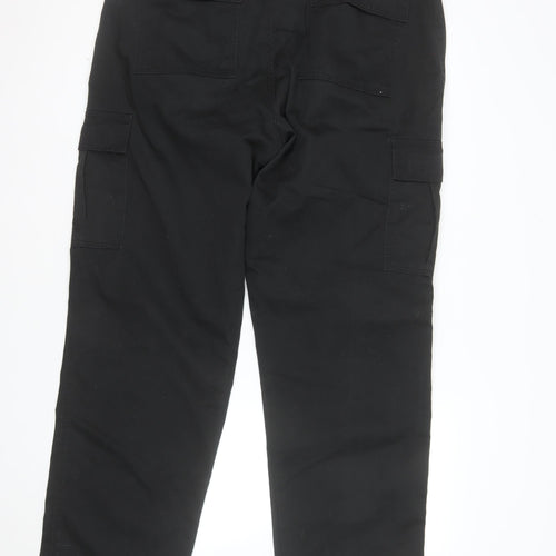 Portwest Mens Black Cargo Work Trousers 40W 31L Regular Fit