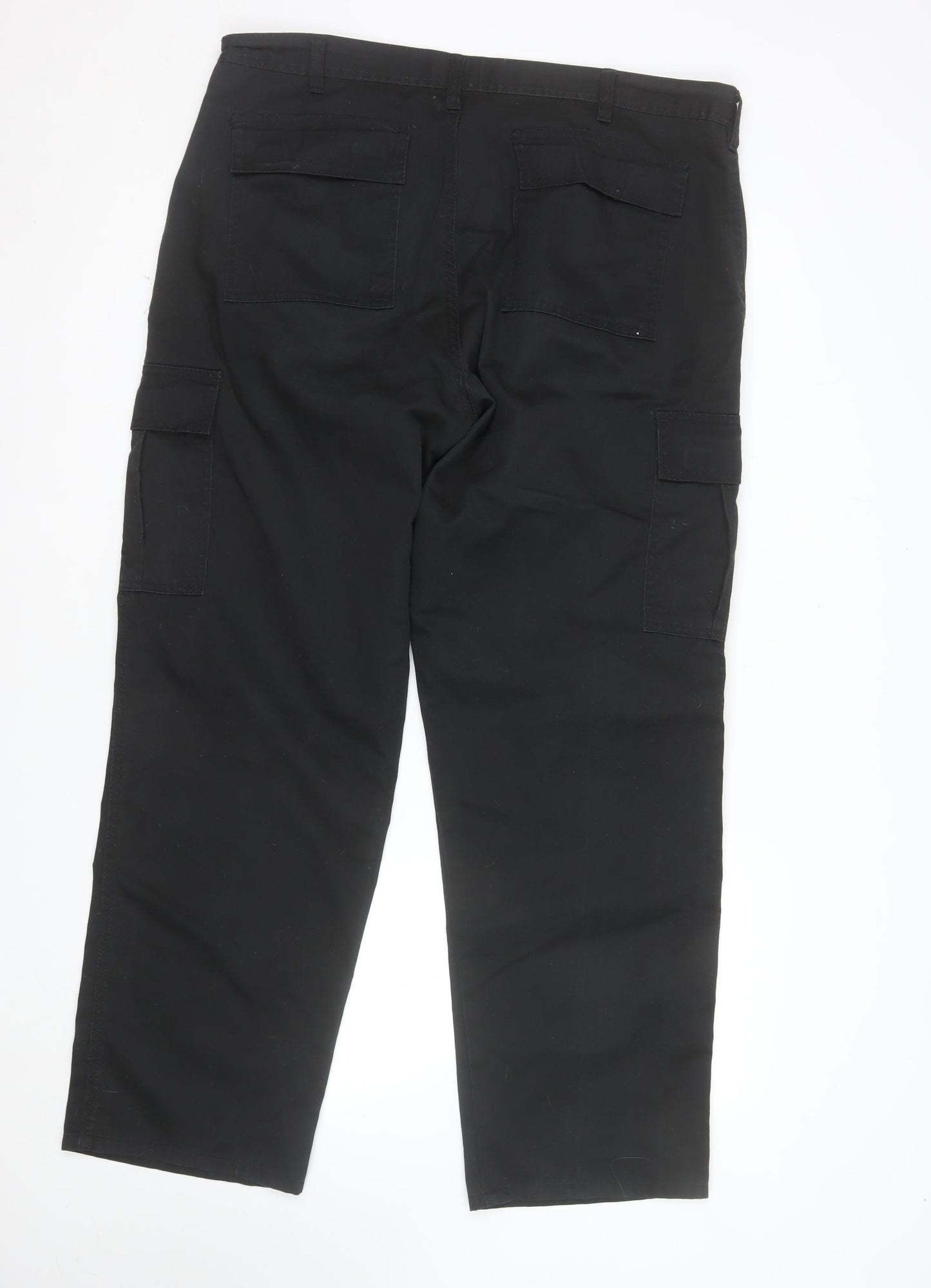 Portwest Mens Black Cargo Work Trousers 40W 31L Regular Fit