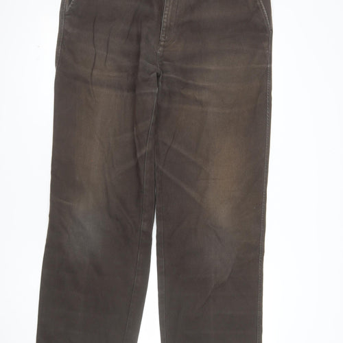 Wolsey Men's Brown Cotton Chino Trousers Size 36x32 Classic Fit