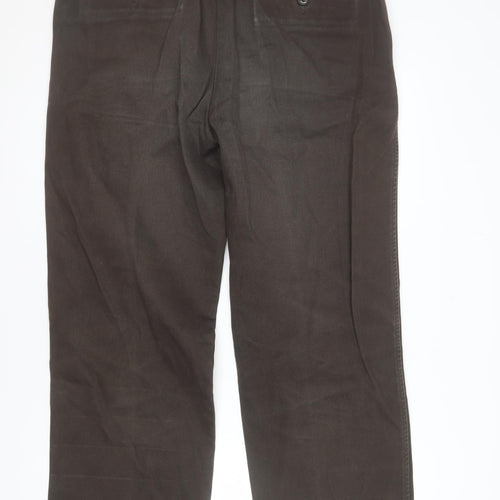 Wolsey Men's Brown Cotton Chino Trousers Size 36x32 Classic Fit