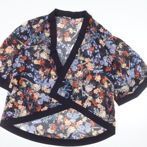 Papaya Weekend Women's Multicoloured Floral Kimono Blouse Size 18