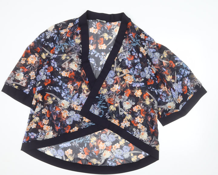 Papaya Weekend Women's Multicoloured Floral Kimono Blouse Size 18