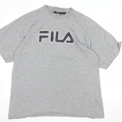 FILA Men's Grey XL Crew Neck Short Sleeve Sports T-Shirt