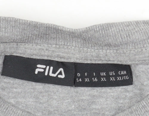 FILA Men's Grey XL Crew Neck Short Sleeve Sports T-Shirt