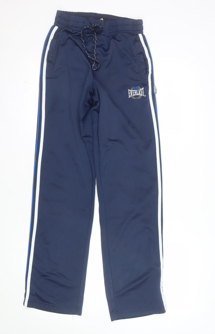 Everlast Men's Blue Track Pants S Regular Fit Quick Dry Polyester