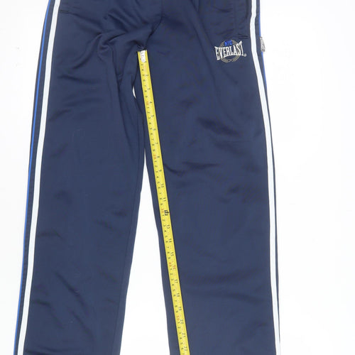 Everlast Men's Blue Track Pants S Regular Fit Quick Dry Polyester