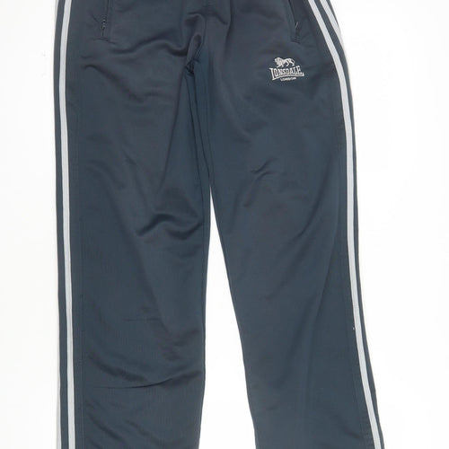 Lonsdale Men's Blue Track Pants S Regular Fit Polyester