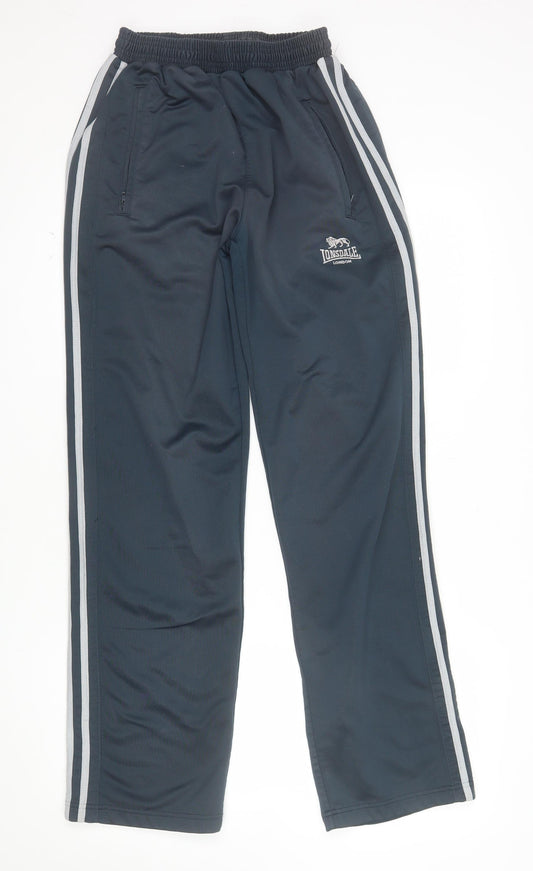 Lonsdale Men's Blue Track Pants S Regular Fit Polyester