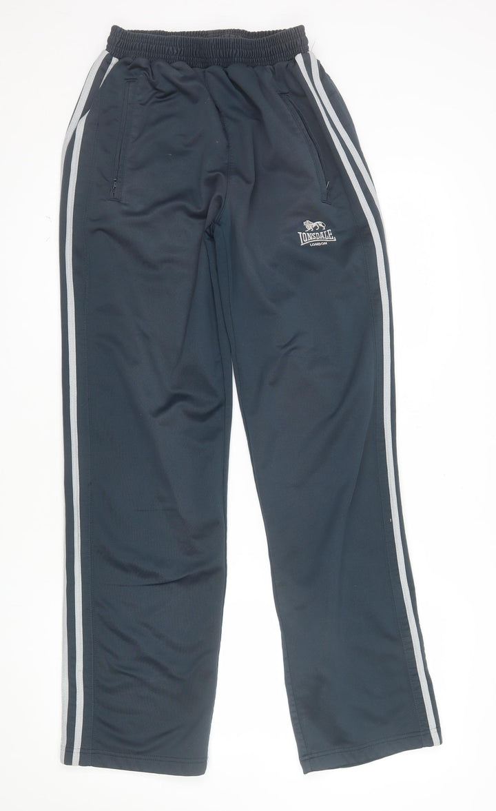 Lonsdale Men's Blue Track Pants S Regular Fit Polyester