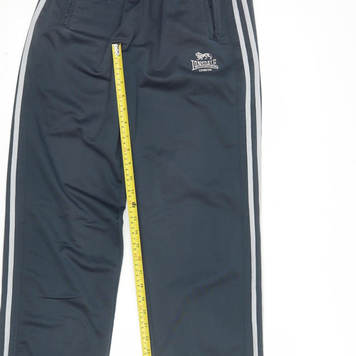 Lonsdale Men's Blue Track Pants S Regular Fit Polyester