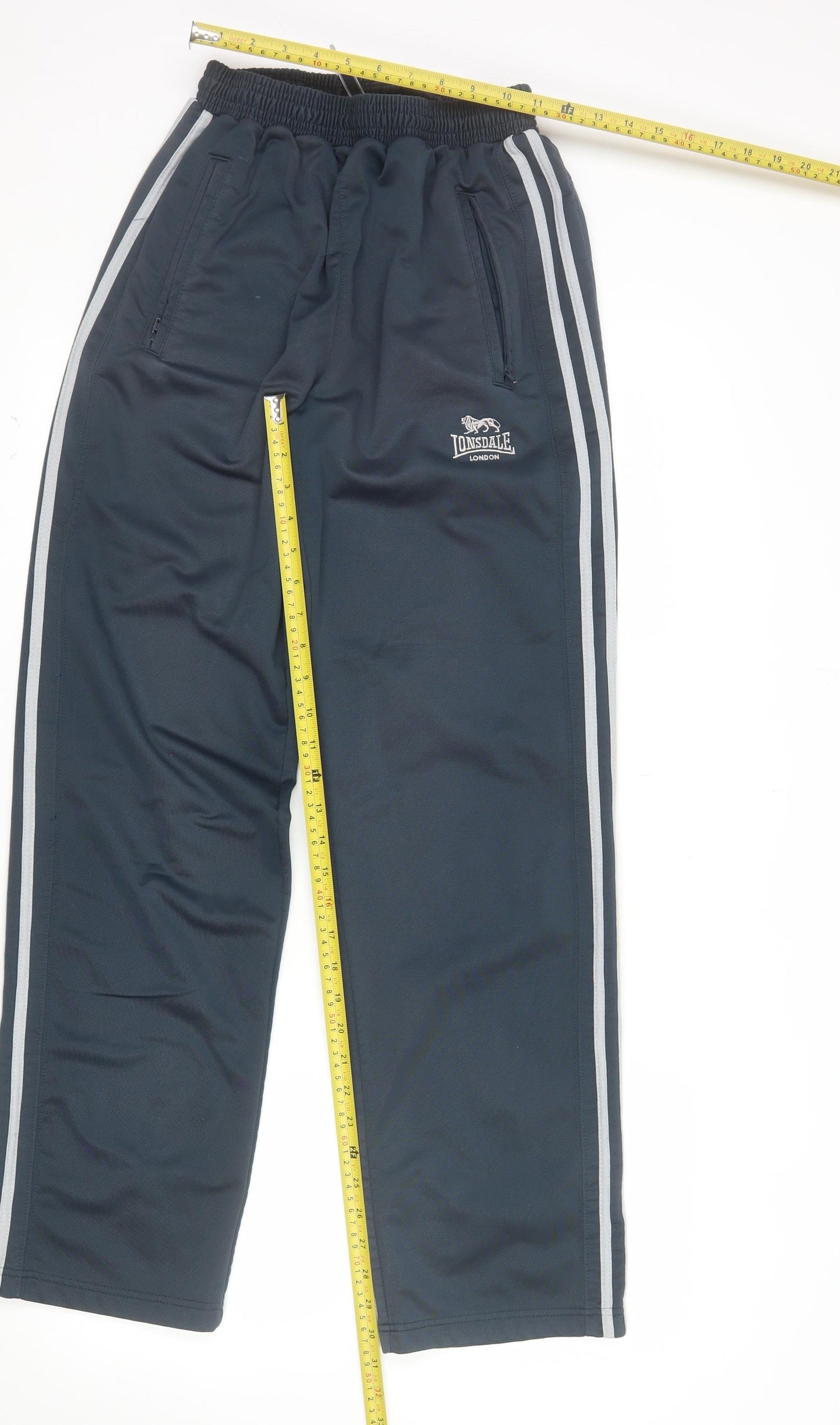 Lonsdale Men's Blue Track Pants S Regular Fit Polyester