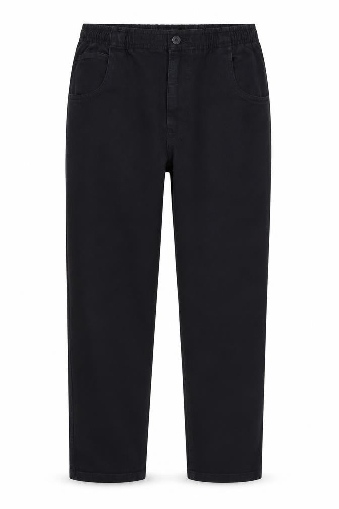 Front view of Pegasus Men’s Black Chino Trousers 34W 29L Cotton Stretch
