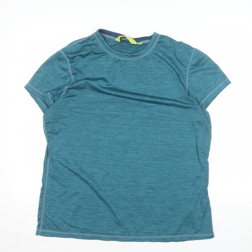 Mountain Warehouse Womens Blue Active T-Shirt UK 16 Polyester Performance Top