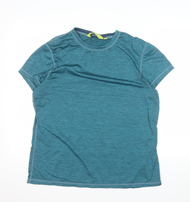 Mountain Warehouse Womens Blue Active T-Shirt UK 16 Polyester Performance Top