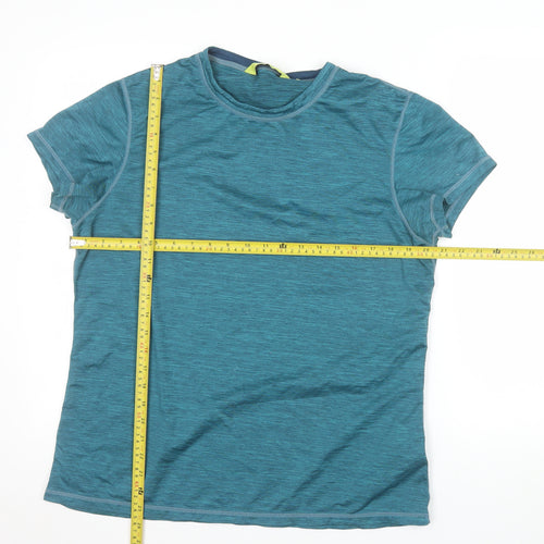 Mountain Warehouse Womens Blue Active T-Shirt UK 16 Polyester Performance Top