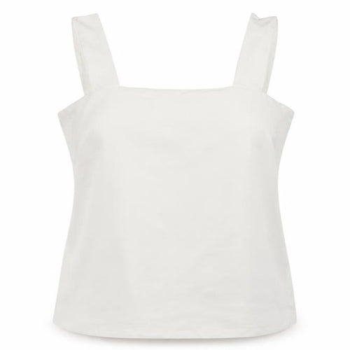 Dorothy Perkins Women's White Cotton Stretch Camisole Tank Top Size 20