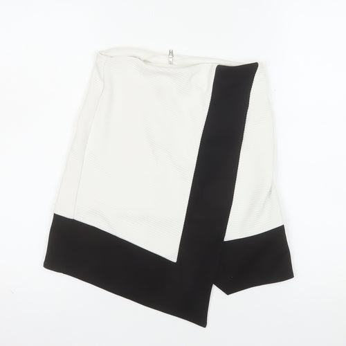 Miss Selfridge Women’s Black White Pencil Mini Skirt Size 8
