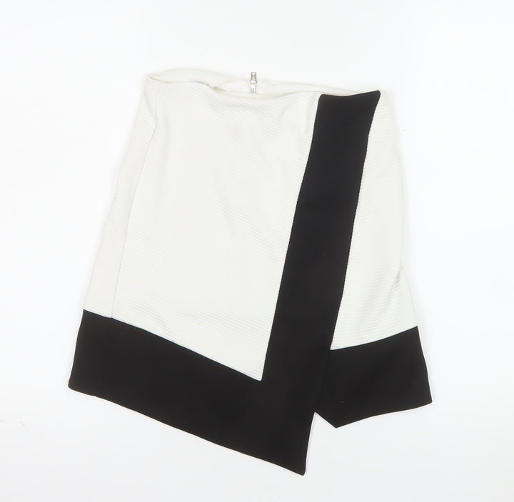 Miss Selfridge Women’s Black White Pencil Mini Skirt Size 8