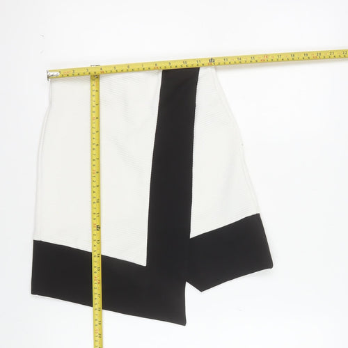 Miss Selfridge Women’s Black White Pencil Mini Skirt Size 8