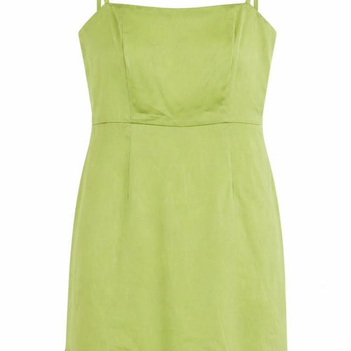 Nasty Gal Women's Green Size 14 Slip Dress Satin Look Sleeveless Party