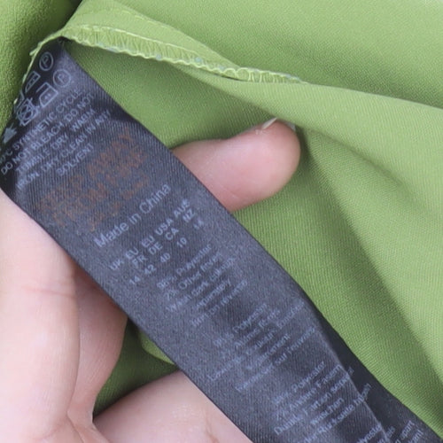 Nasty Gal Women's Green Size 14 Slip Dress Satin Look Sleeveless Party