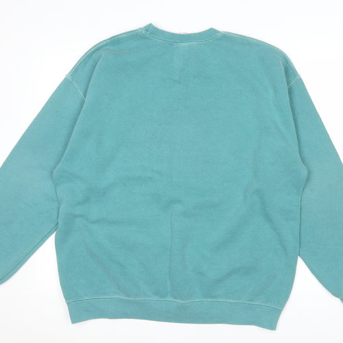 Urban Outfitters Men's Green Sunday Club Graphic Pullover Sweatshirt Size S