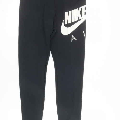 Nike Women Black M Leggings Sportswear Slim Fit Activewear