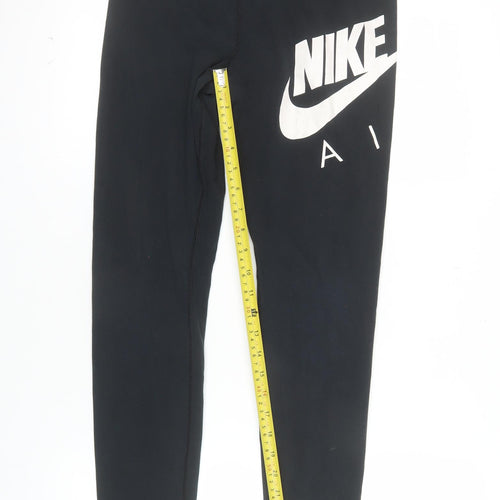 Nike Women Black M Leggings Sportswear Slim Fit Activewear
