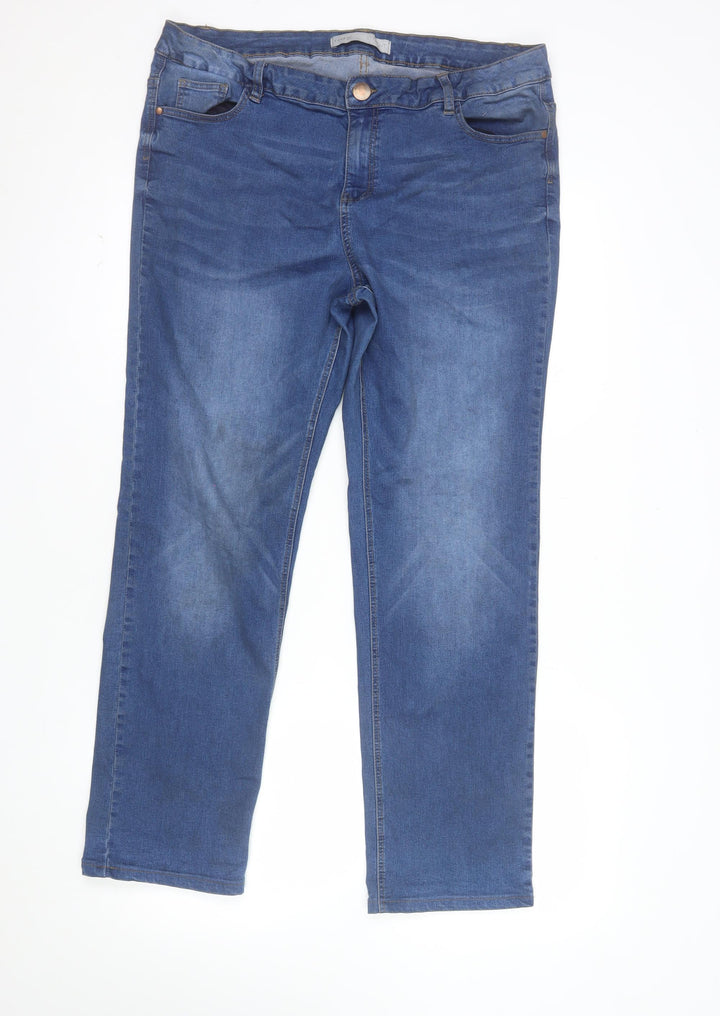 George Women’s Blue Straight Leg Jeans Size 18 Long Length