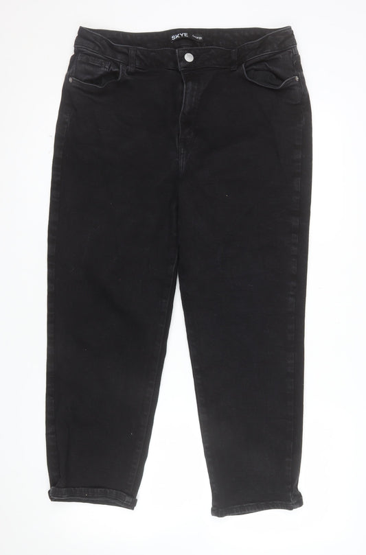 George Womens Black Skinny Jeans Size 18 Stretch Denim