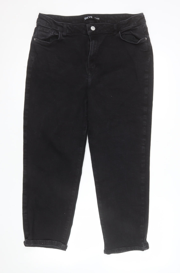 George Womens Black Skinny Jeans Size 18 Stretch Denim
