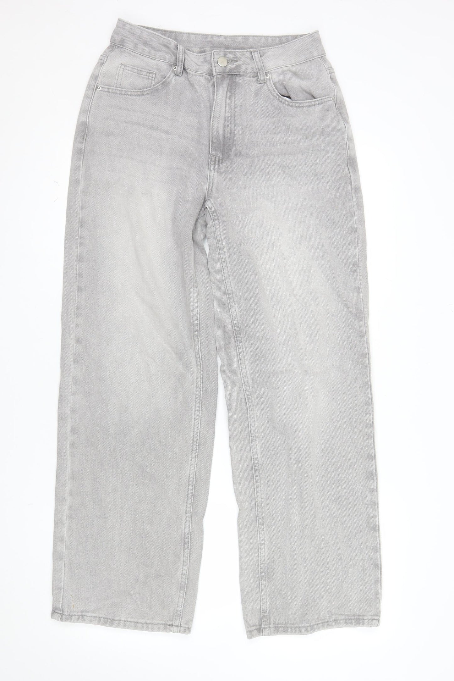 MYOURSA Women’s Light Grey Wide-Leg Jeans Size M Regular Fit
