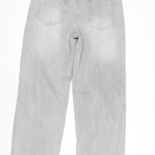 MYOURSA Women’s Light Grey Wide-Leg Jeans Size M Regular Fit