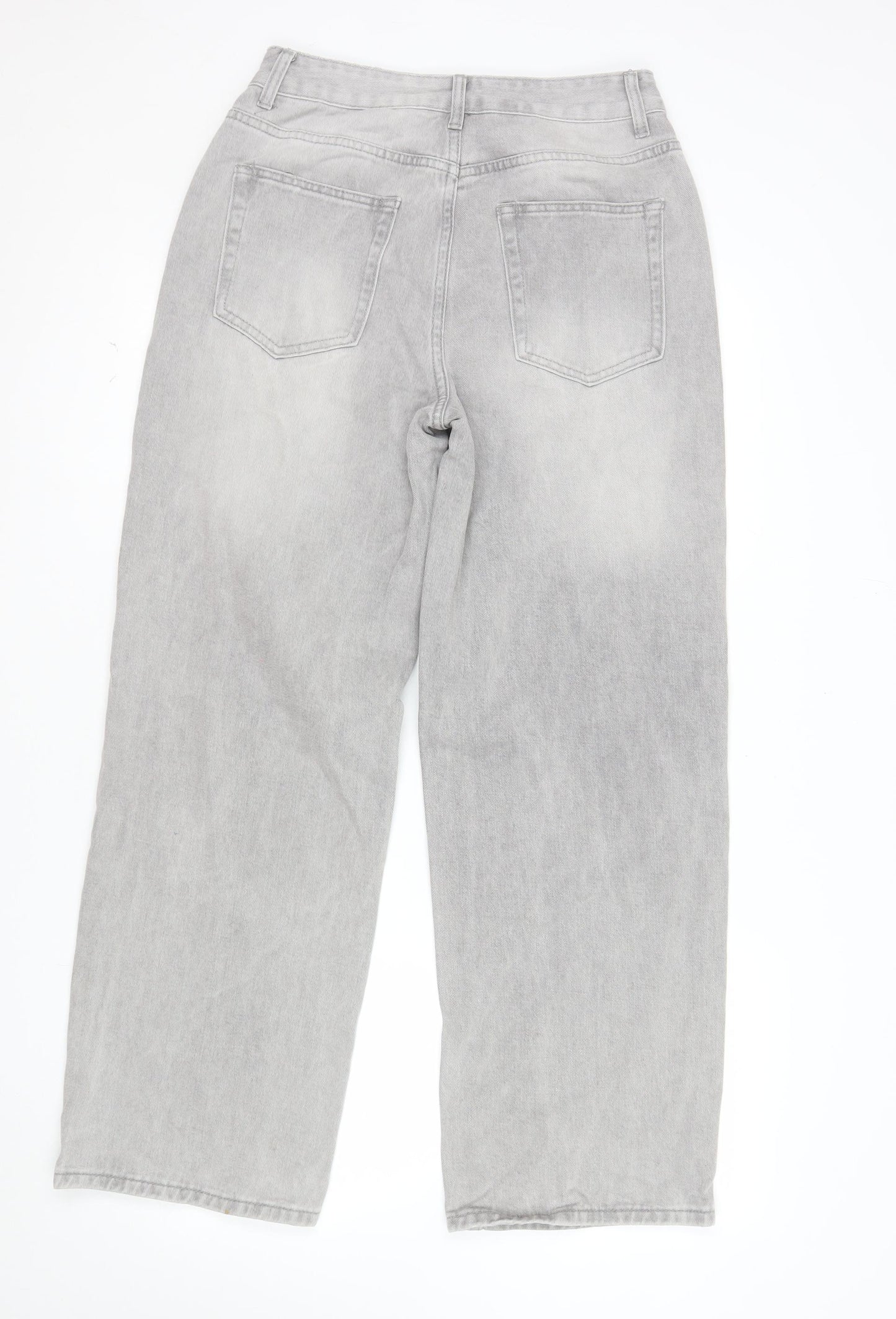 MYOURSA Women’s Light Grey Wide-Leg Jeans Size M Regular Fit