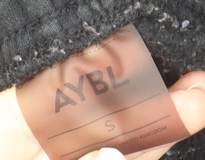 AYBL Women's Black Small Sweatpants Elastic Waist Sports Club