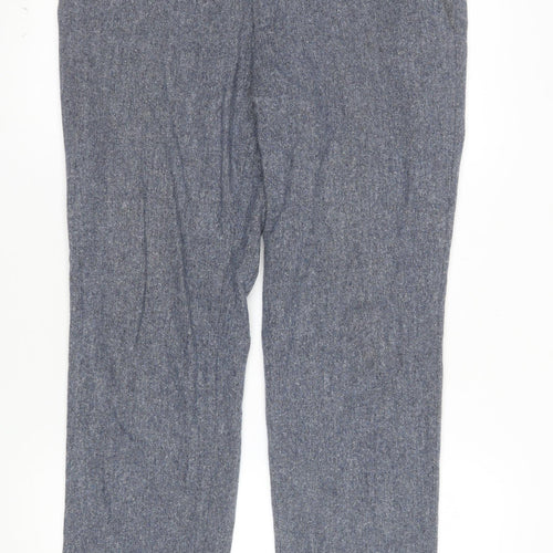 Next Men’s Grey Wool Blend Formal Trousers Size 32 Short