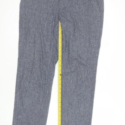 Next Men’s Grey Wool Blend Formal Trousers Size 32 Short