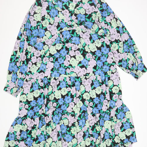 Simply Be Women’s Multicoloured Floral Wrap Midi Dress Size 20
